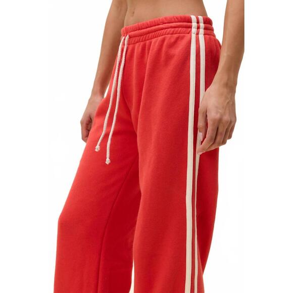 NEW DAYDREAMER women's solid track pant in vintage red - Picture 2 of 4